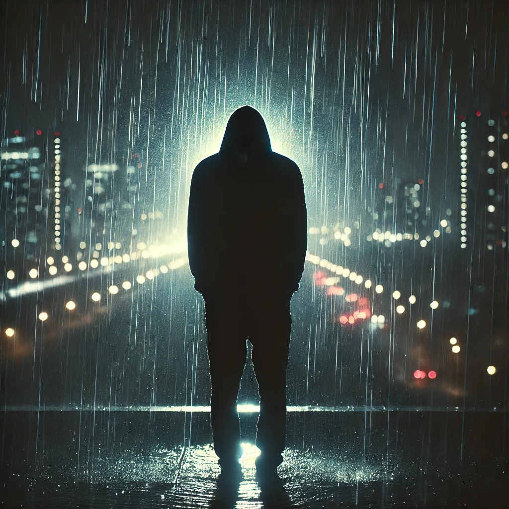 I have ruined my life and now I stand in the dark under the rain, wet and deprived