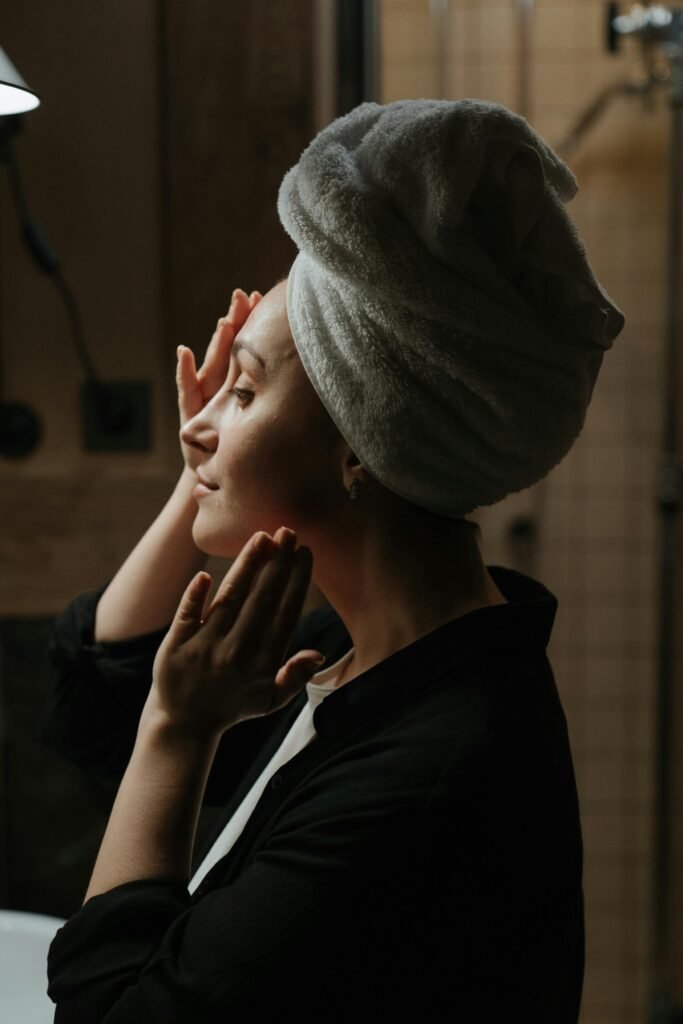 A woman taking self care for her after emotional breakdown crying